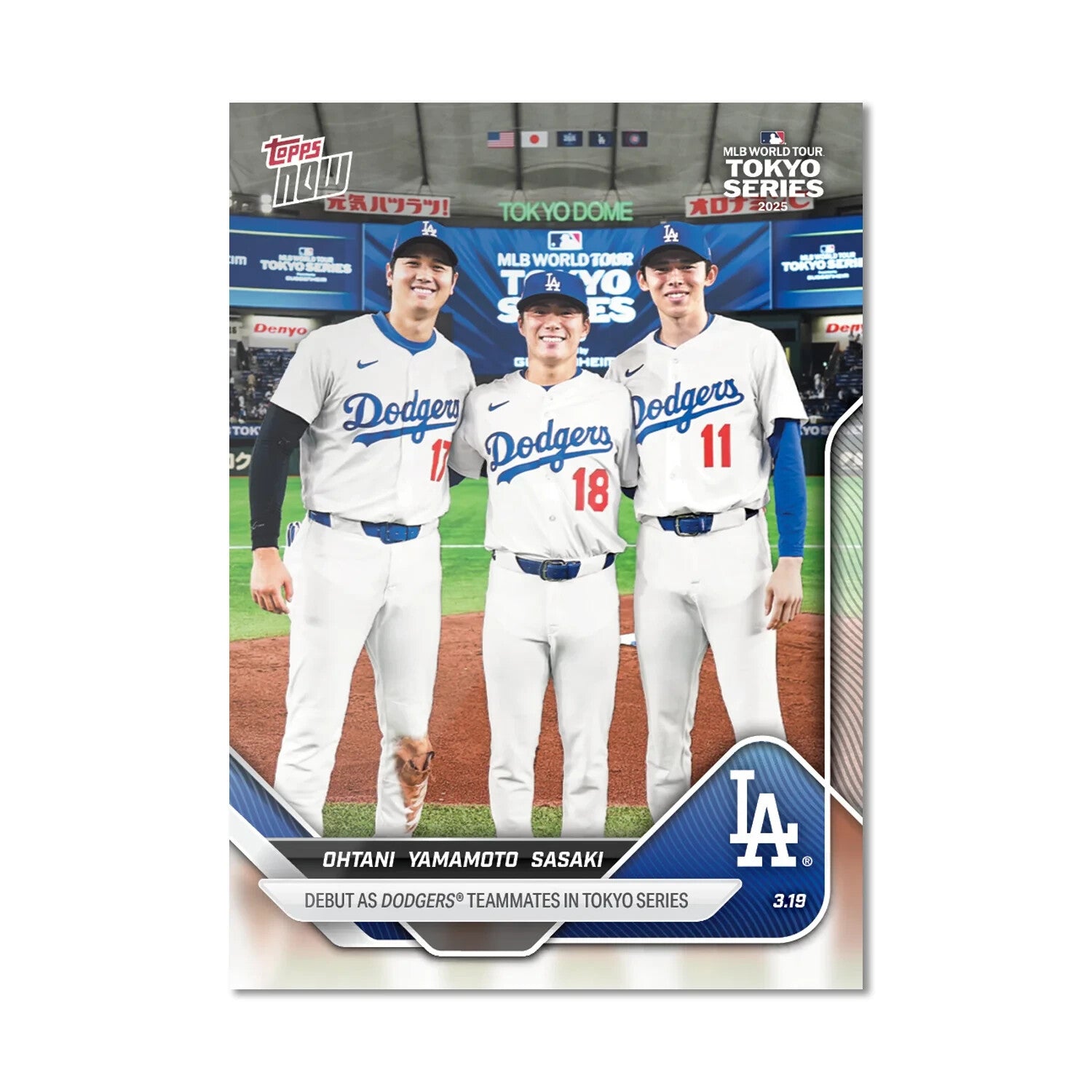 Graded 10 Shohei Ohtani Roki Sasaki Yamamoto RC 2025 Topps NOW Card #7