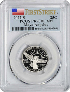 2022-S Maya Angelou American Women Washington Quarter PR70DCAM FS PCGS-1