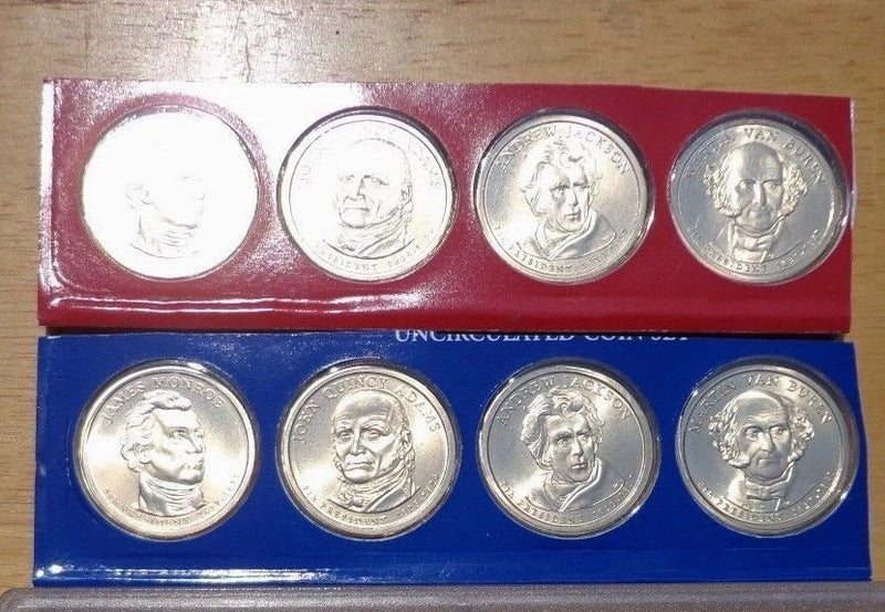 2008 P & D Presidential Dollar 8 Coin Lot Sealed Uncirculated Mint Set Cello-2