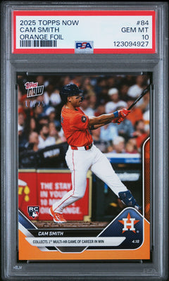 PSA 10 Cam Smith Orange Foil /25 RC Rookie #84 2025 Topps Now-1