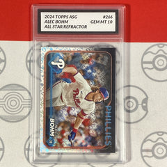 Graded 10 Alec Bohm #266 2024 All Star Game ASG Refractor Variation SP SSP-2