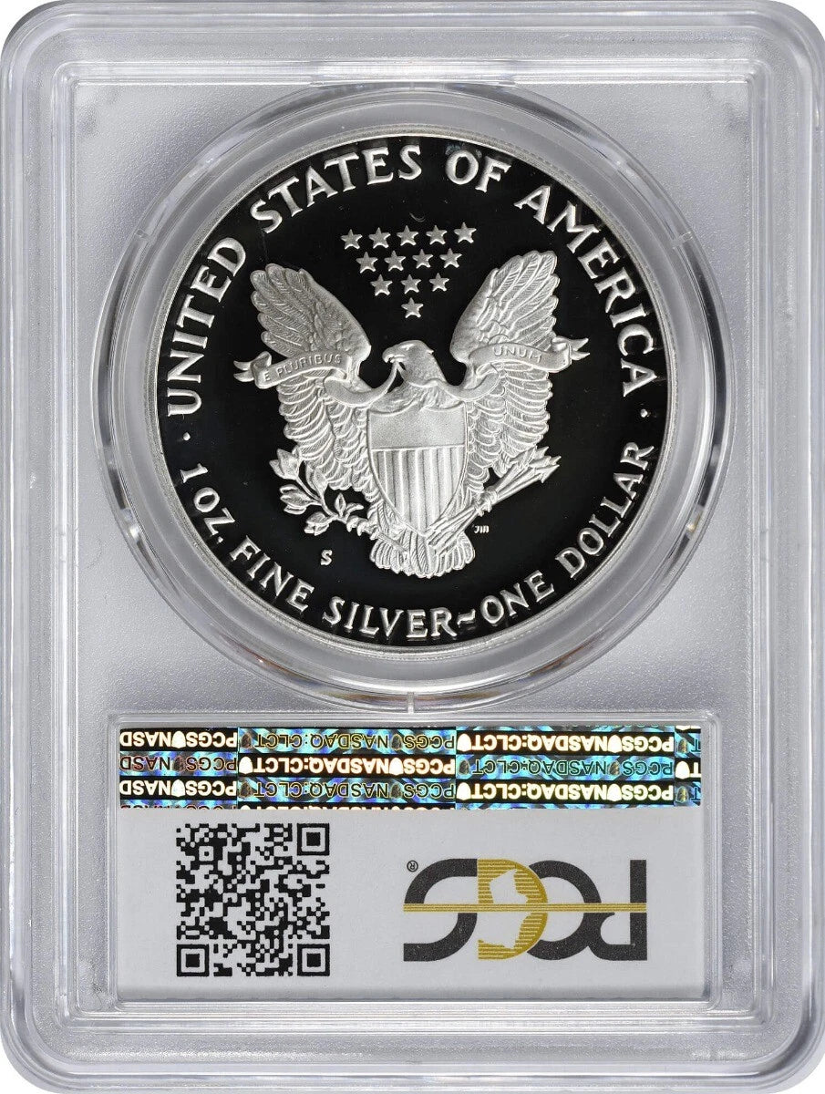 1992-S American Silver Eagle Dollar PR69DCAM PCGS Proof 69 Deep Cameo