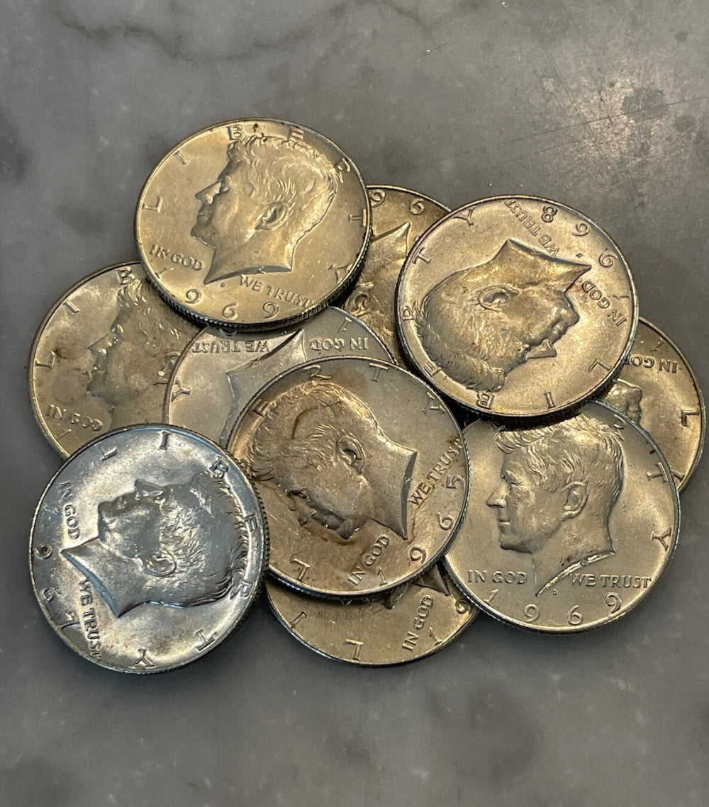 [Lot of 10] 65-70 - 40% Silver Kennedy Half Dollar Circulated - Choose Quantity!-5