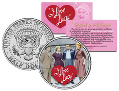 Love Lucy "Cast" JFK Kennedy Half Dollar US Coin *Officially Licensed*-1