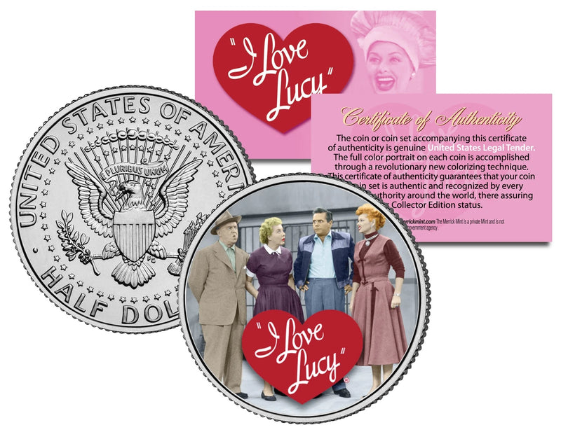 Love Lucy "Cast" JFK Kennedy Half Dollar US Coin *Officially Licensed*-1
