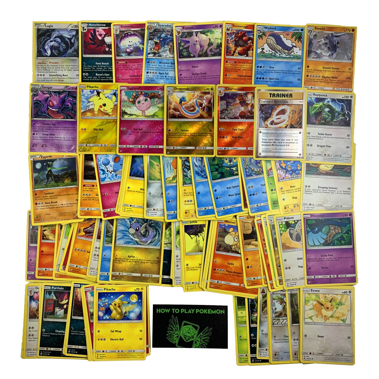 100 Pokémon TCG Cards Pack – Includes 10 Rare Cards, 5 Foil Cards & How-to-Play Instructions – Collector’s Edition Trading Cards Hobby Set