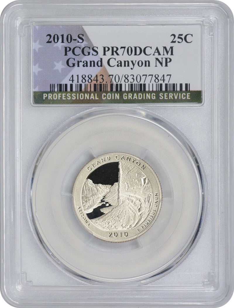 2010-S Flag Clad Grand Canyon ATB National Park Quarter PR70DCAM PCGS-1