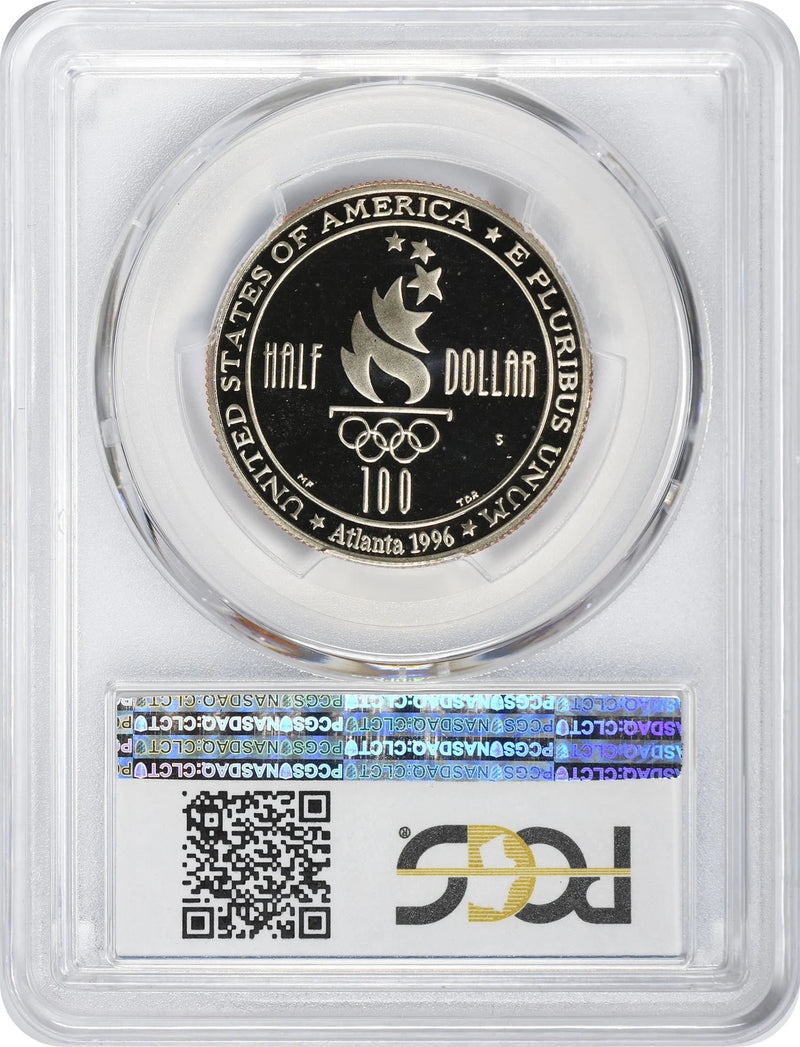 1996-S Swimming Commemorative Half PR69DCAM PCGS Proof 69 Deep Cameo-2