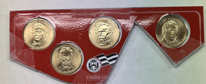 2010 D PRESIDENTIAL DOLLARS FROM MINT SET - 4 Coin Set-2
