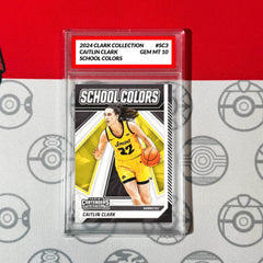 Graded 10 Caitlin Clark 2024 Panini #SC3 Collection School Colors RC Rookie Card-1
