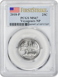 2018-P Voyageurs ATB Parque Nacional Quarter MS67 Primer Golpe-1