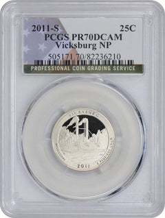 2011-S Flag Clad Vicksburg ATB National Park Quarter PR70DCAM PCGS-2
