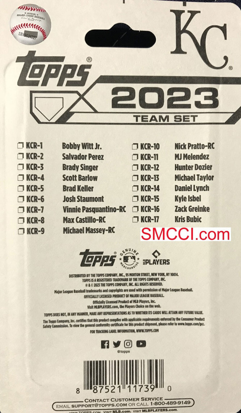 Kansas City Royals 2023 Topps Factory Sealed Team Set with 4 Rookie Cards Plus-2