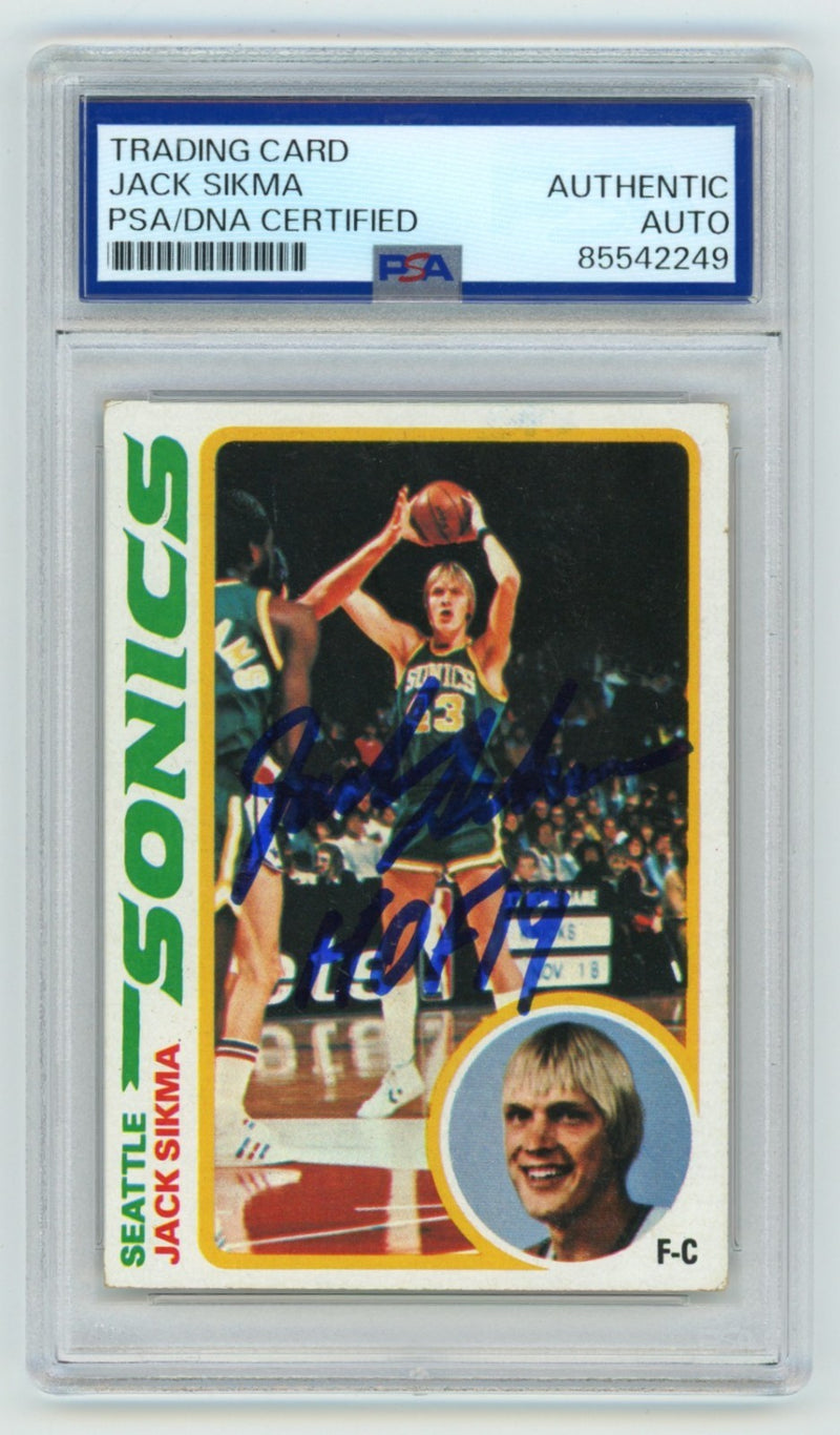 Jack Sikma 1978-79 Topps #117 Signed Rookie RC w/ HOF 19 PSA Auto Supersonics-1