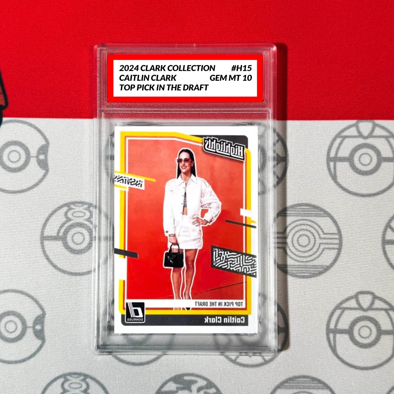 Graded 10 Caitlin Clark Rookie Card RC 2024 Panini Donruss Collection #H15