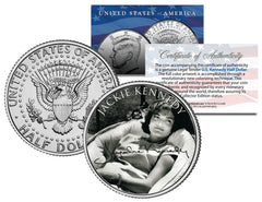 Jacqueline Kennedy Onassis JFK Kennedy Half Dollar Coin - BW Signature-1