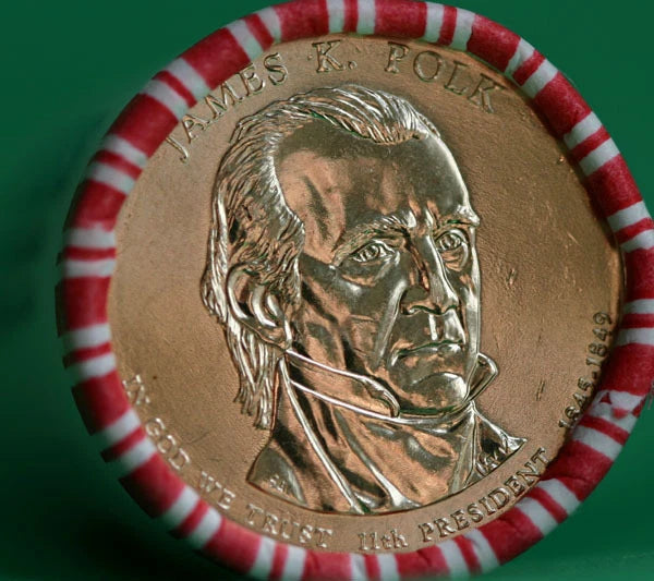 2009 D BU James K Polk Presidential Dollar 25 Coin Roll