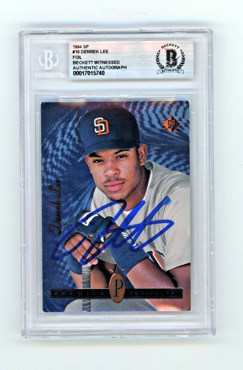 Derrek Lee 1994 Upper Deck SP Foil #10 Rookie RC Signed Beckett BAS BGS Auto-1