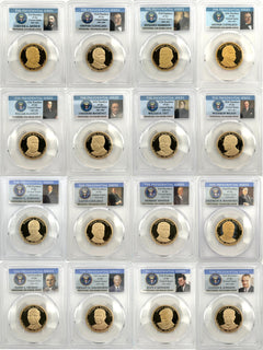 2012, 2013, 2014, 2015 S 16 Coin Presidential $1 PCGS 69 Proof Dollar Set-2