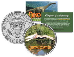 QUETZALCOATLUS * Collectible Dinosaur * JFK Half Dollar Colorized Coin PTEROSAUR-1