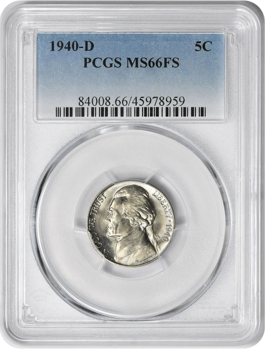 1940-D Jefferson Nickel MS66FS PCGS-1