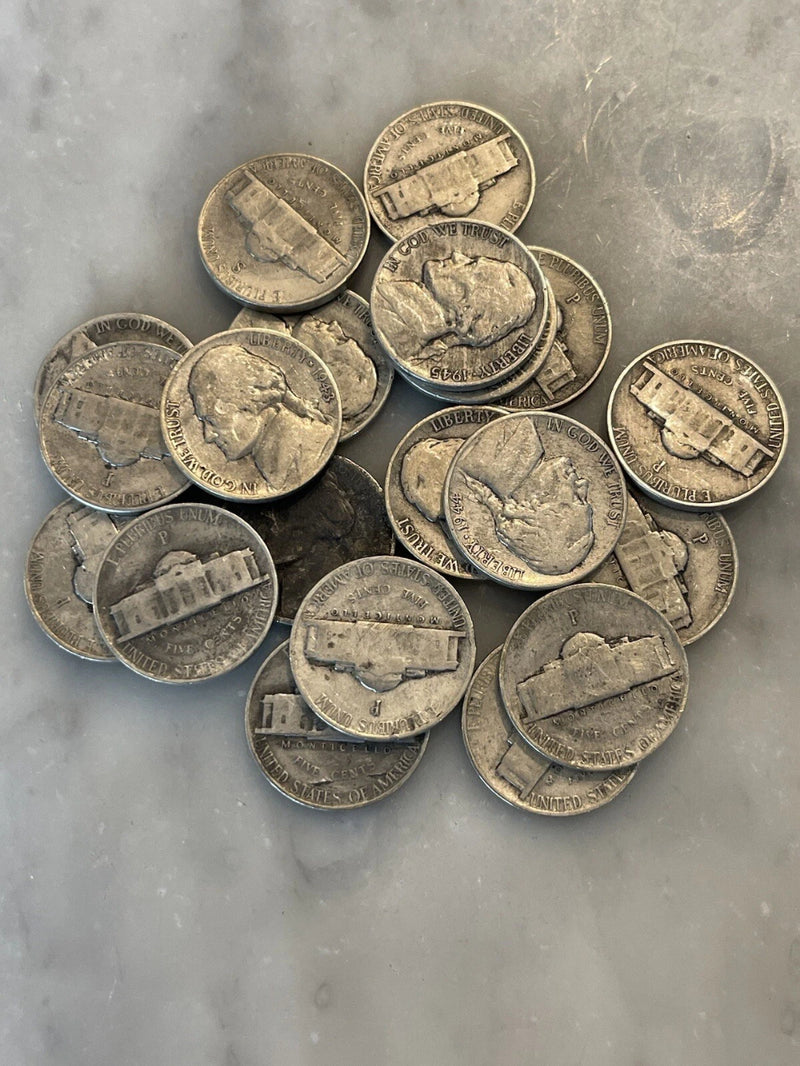 Lote de 20 Monedas de Plata de la Guerra de Níquel de la Segunda Guerra Mundial 35% Plata - ¡Elige cuántos lotes de 20!-2