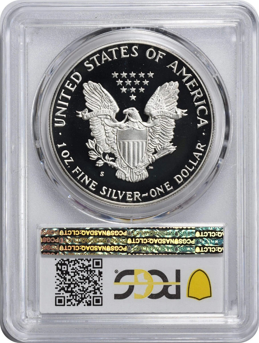 1987-S American Silver Eagle Dollar PR69DCAM PCGS Proof 69 Deep Cameo-2