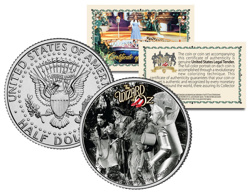 WIZARD OF OZ " In Forest " Colorized JFK Kennedy Half Dollar US Coin LICENSED-1
