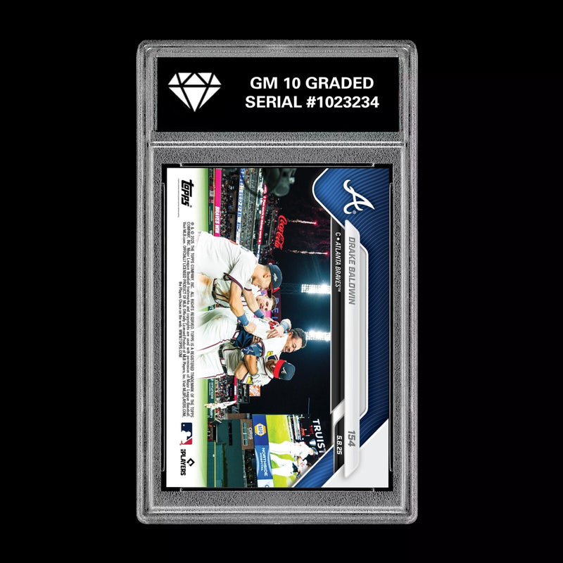 Graded 10 Drake Baldwin #154 RC Rookie 2025 MLB TOPPS NOW Card SP SSP-2