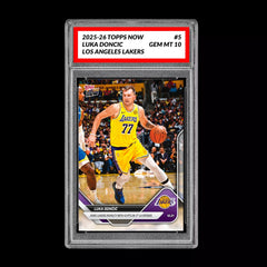 Graded 10 LUKA DONCIC #5 2025-26 TOPPS NOW Basketball LAKERS-1