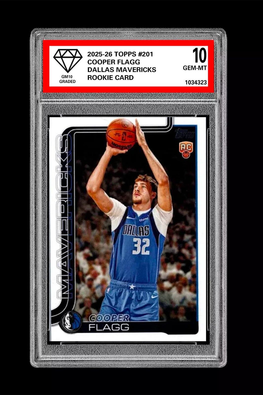 Graded 10 COOPER FLAGG ROOKIE RC 2025-26 TOPPS #201 Basketball-1