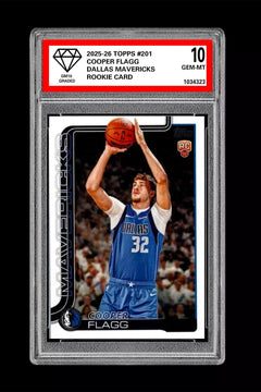 Graded 10 COOPER FLAGG ROOKIE RC 2025-26 TOPPS #201 Basketball-1