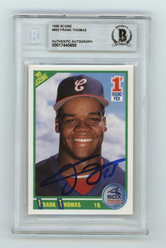 Frank Thomas 1990 Score #663 Rookie RC Signed Beckett BGS BAS Auto White Sox-1