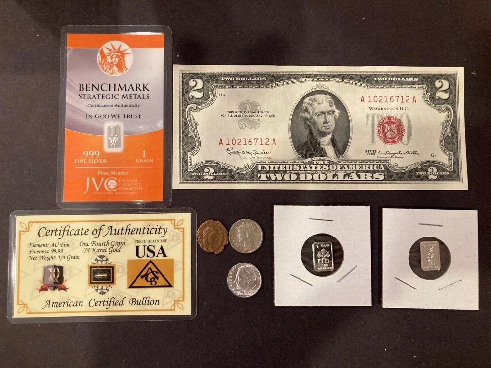 ✯ Gold and Silver Estate Lot Sale ✯ Old U.S. Coins Bullion ✯ .999 Silver Bar ✯-8