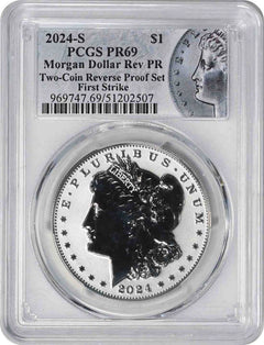 2024-S Morgan Silver Dollar from Reverse Proof Set PR69 FS PCGS Morgan Label-1