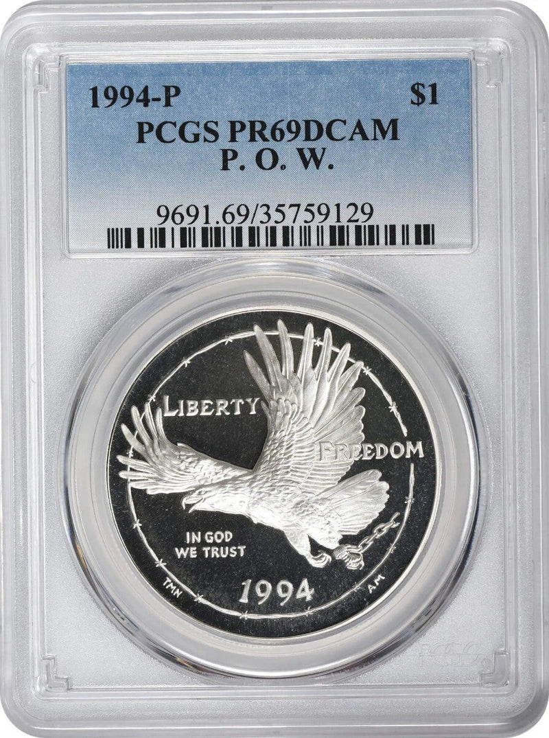 1994-P POW P.O.W. Silver Commemorative Dollar PR69DCAM PCGS Proof 69 Deep Cameo-1