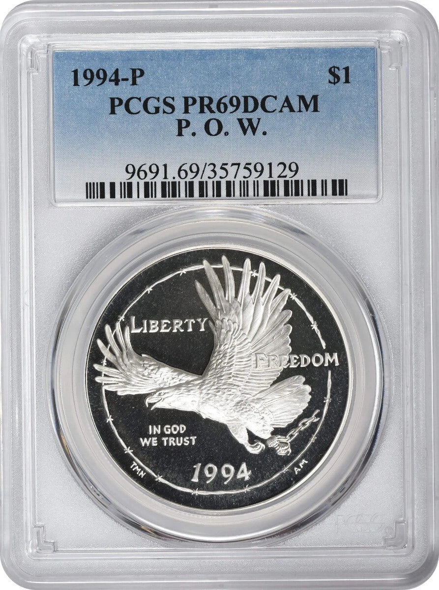 1994-P POW P.O.W. Silver Commemorative Dollar PR69DCAM PCGS Proof 69 Deep Cameo