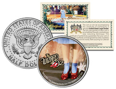 Wizard of Oz "Ruby Red Slippers" Kennedy Half Dollar US Coin Officially Licensed-1