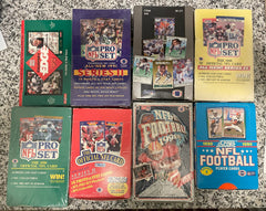 Vintage NFL Football Cards Lot 54+ Cards – 4 Factory Sealed Unopened Packs, Old School Football Card Collection-4