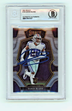 Daron Bland 2022 Panini Select 130 Premier Level Signed RC BGS Authentic Auto-1