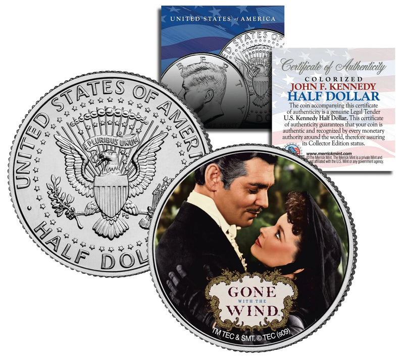 Gone with the Wind "Embrace" JFK Kennedy Half Dollar US Coin Officially Licensed-1