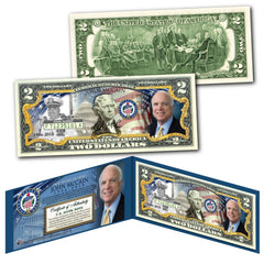 JOHN McCAIN True American Hero 1936-2018 OFFICIAL Genuine Legal Tender $2 Bill-2