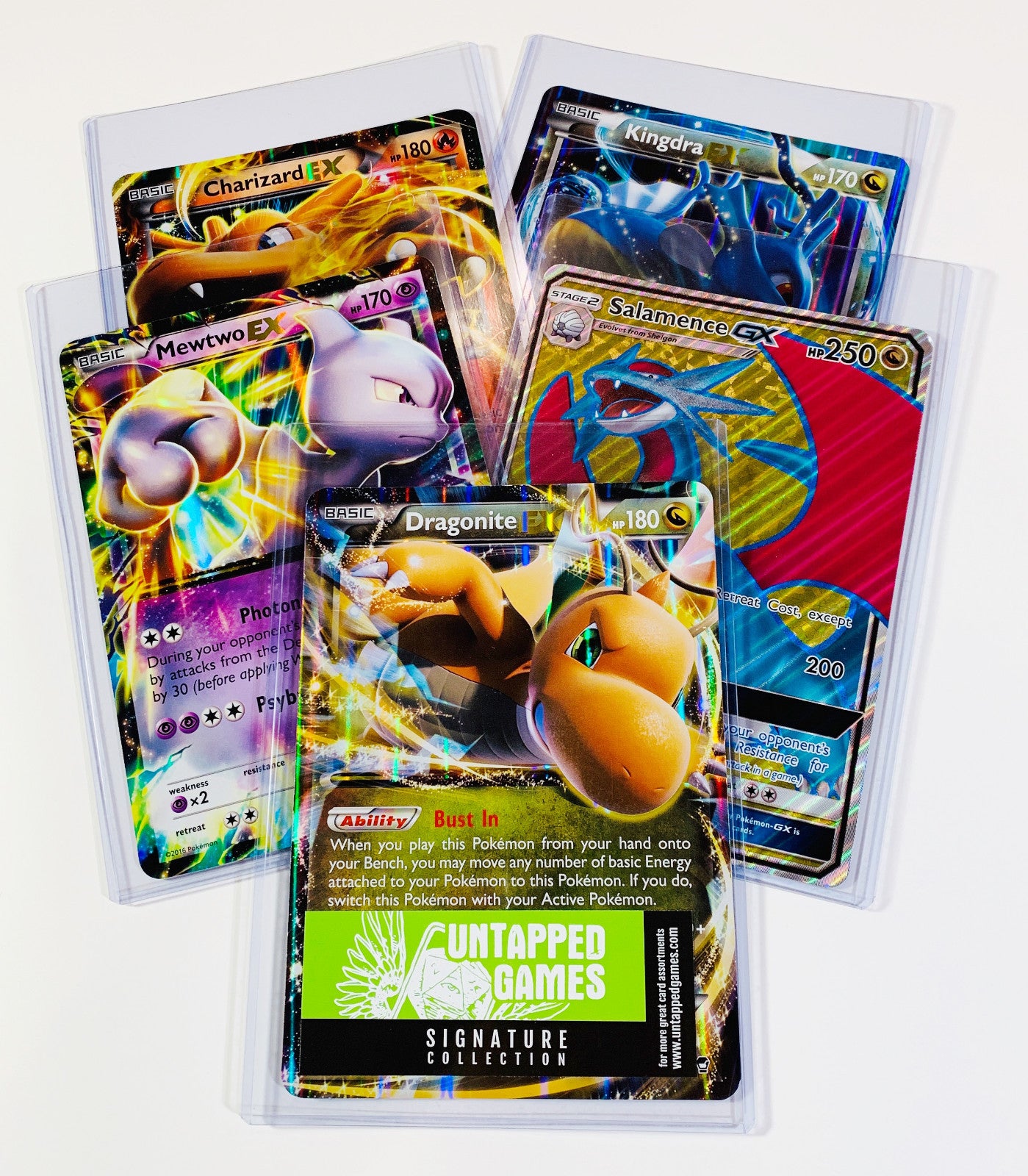 5 Oversized Jumbo Pokémon Cards in Top Loaders – EX GX V VMAX Legendary Full Art – Collector’s Display Trading Cards Rare Promo Lot-4