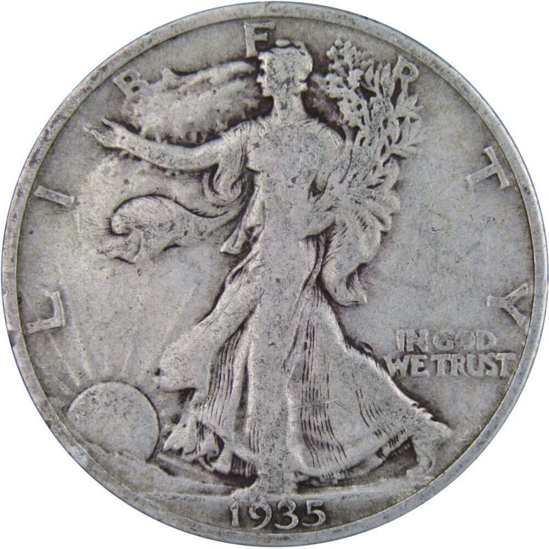 1935 Liberty Walking Half Dollar VG Very Good 90% Silver 50c US Coin Collectible-1