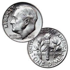 1946 - 1964 90% Silver Roosevelt Dimes BU Mixed Dates - 1 COIN-1