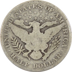 1902 Barber Half Dollar G Good Silver 50c Coin-2