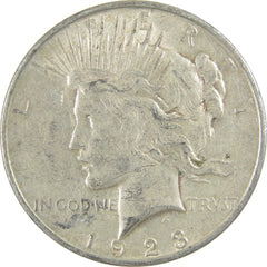 1923 D Peace Dollar VF Very Fine Silver $1 Coin-1