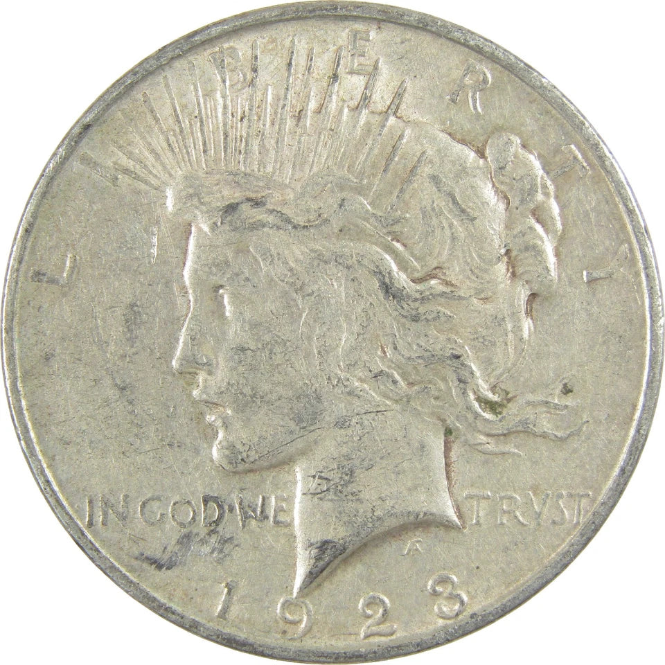 1923 D Peace Dollar VF Very Fine Silver $1 Coin