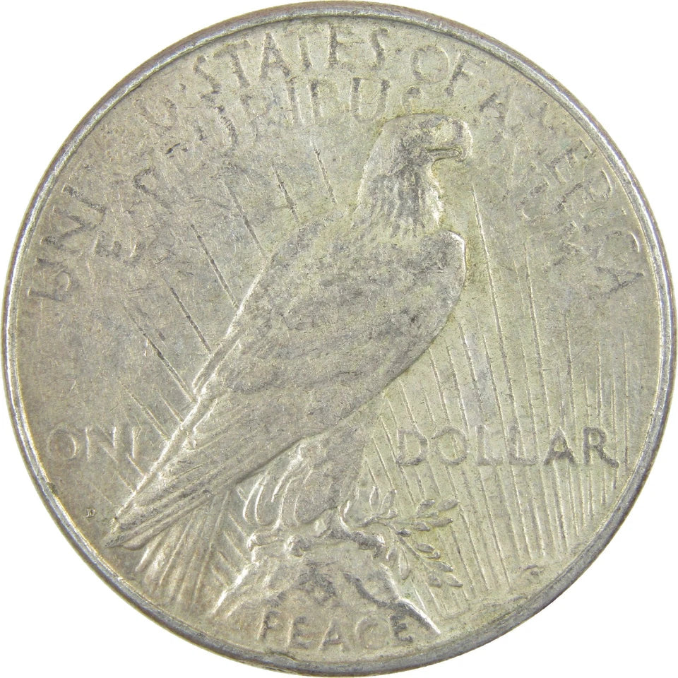 1923 D Peace Dollar XF EF Extremely Fine Silver $1 Coin-2