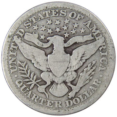 1912 Barber Quarter G Good 90% Silver 25c US Type Coin Collectible-2